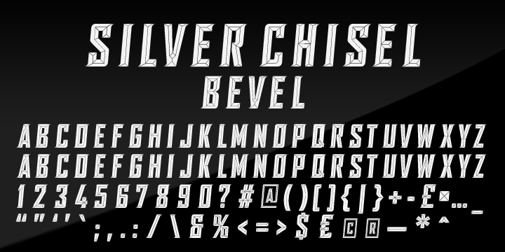 Beispiel einer SILVER CHISEL-Schriftart #13